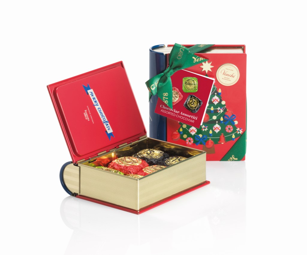 聖誕Chocoviar巧克力迷你書形禮盒 6粒裝 (紅色/藍色)